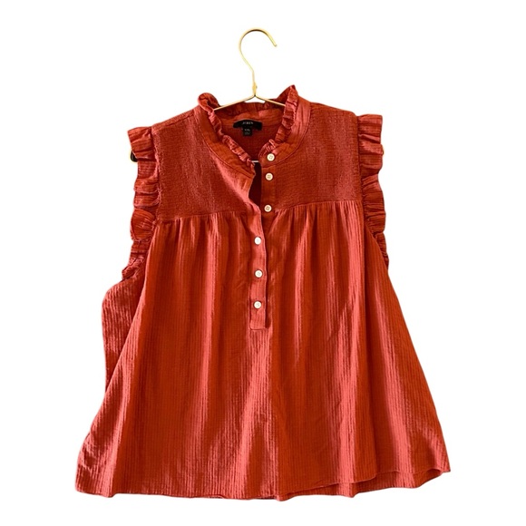 J. Crew Tops - Rust colored J Crew Garden Top in Soft Gauze. 100% cotton. XL. EUC